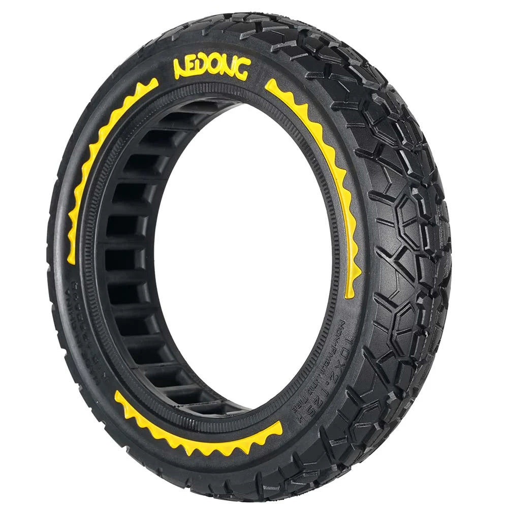 Rueda maciza amarilla offroad 10x2,125-6,5 42,5mm Rojo