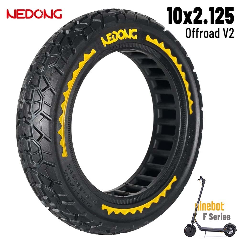 Rueda maciza amarilla offroad 10x2,125-6,5 42,5mm