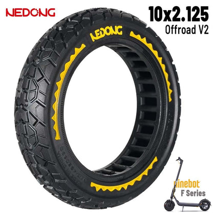 Rueda maciza amarilla offroad 10x2,125-6,5 42,5mm