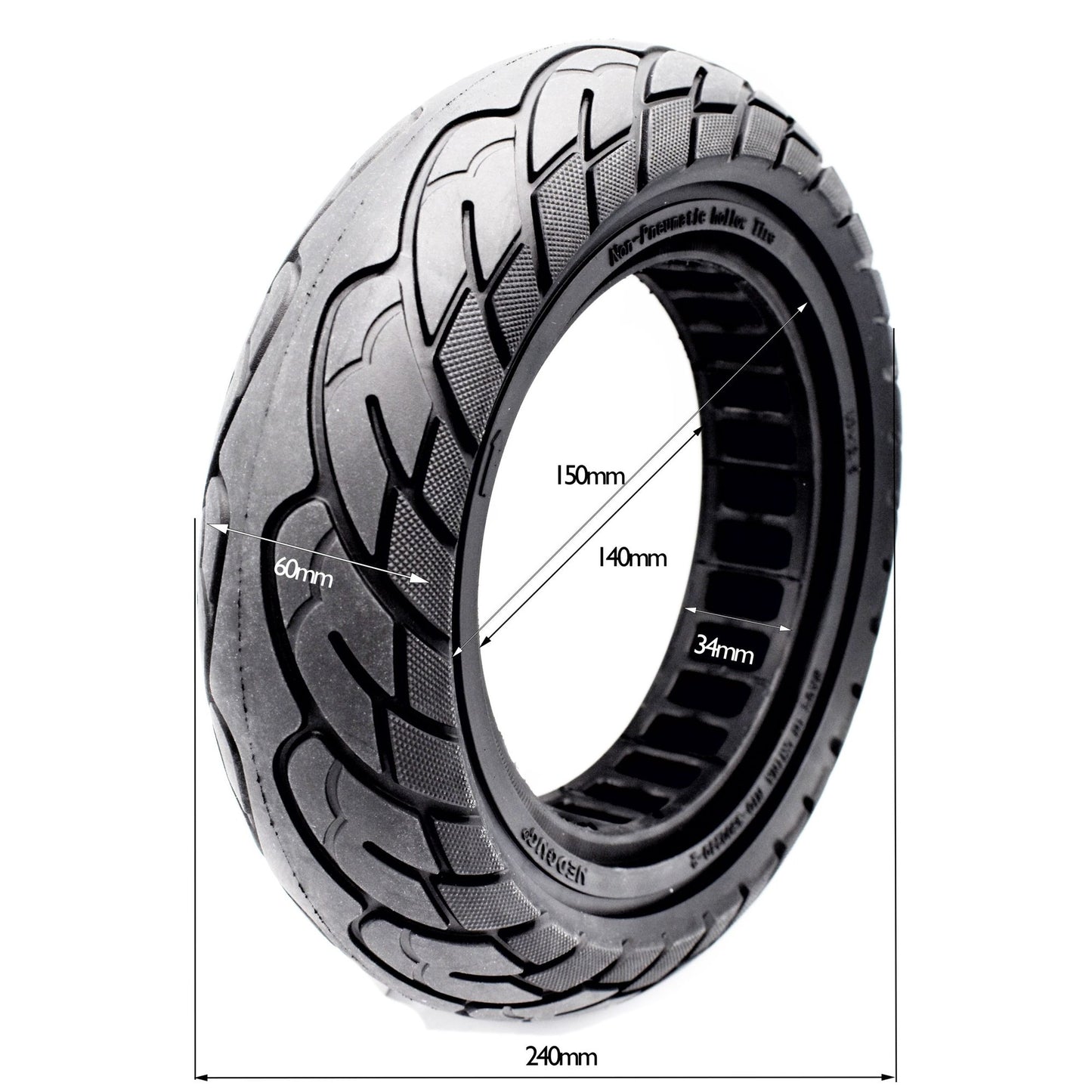 Rueda maciza 10x2,5-6,5 (34mm)