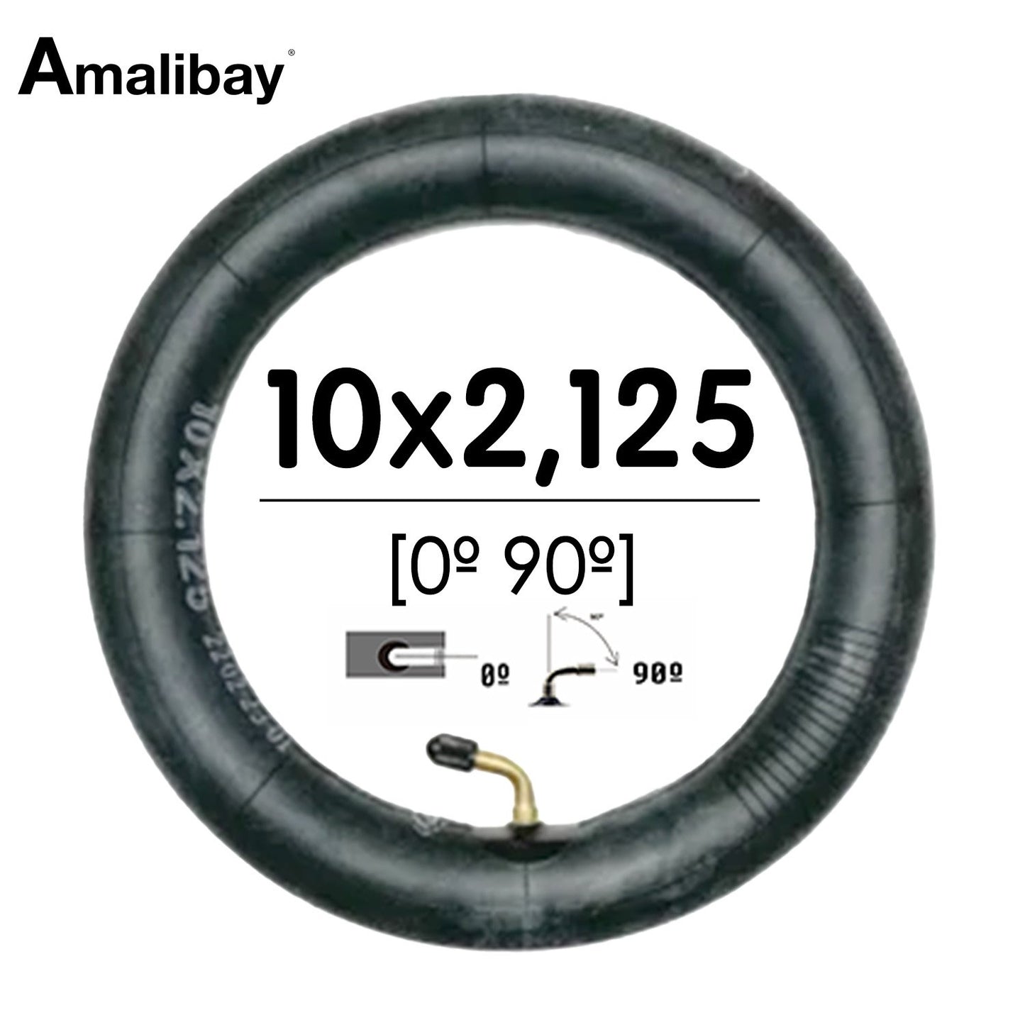 Cámara de aire reforzada 10x2,125 (válvula 0º 90º) - Premium