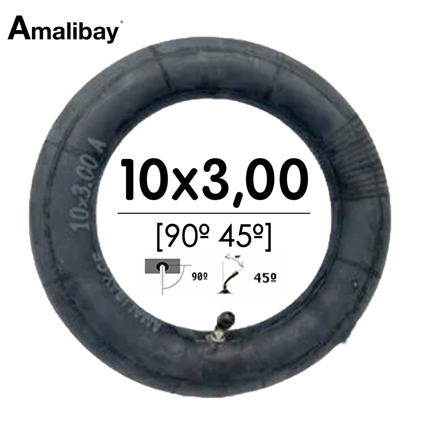 Cámara de aire 10x3 - 255x80 (válvula 90º 45º)