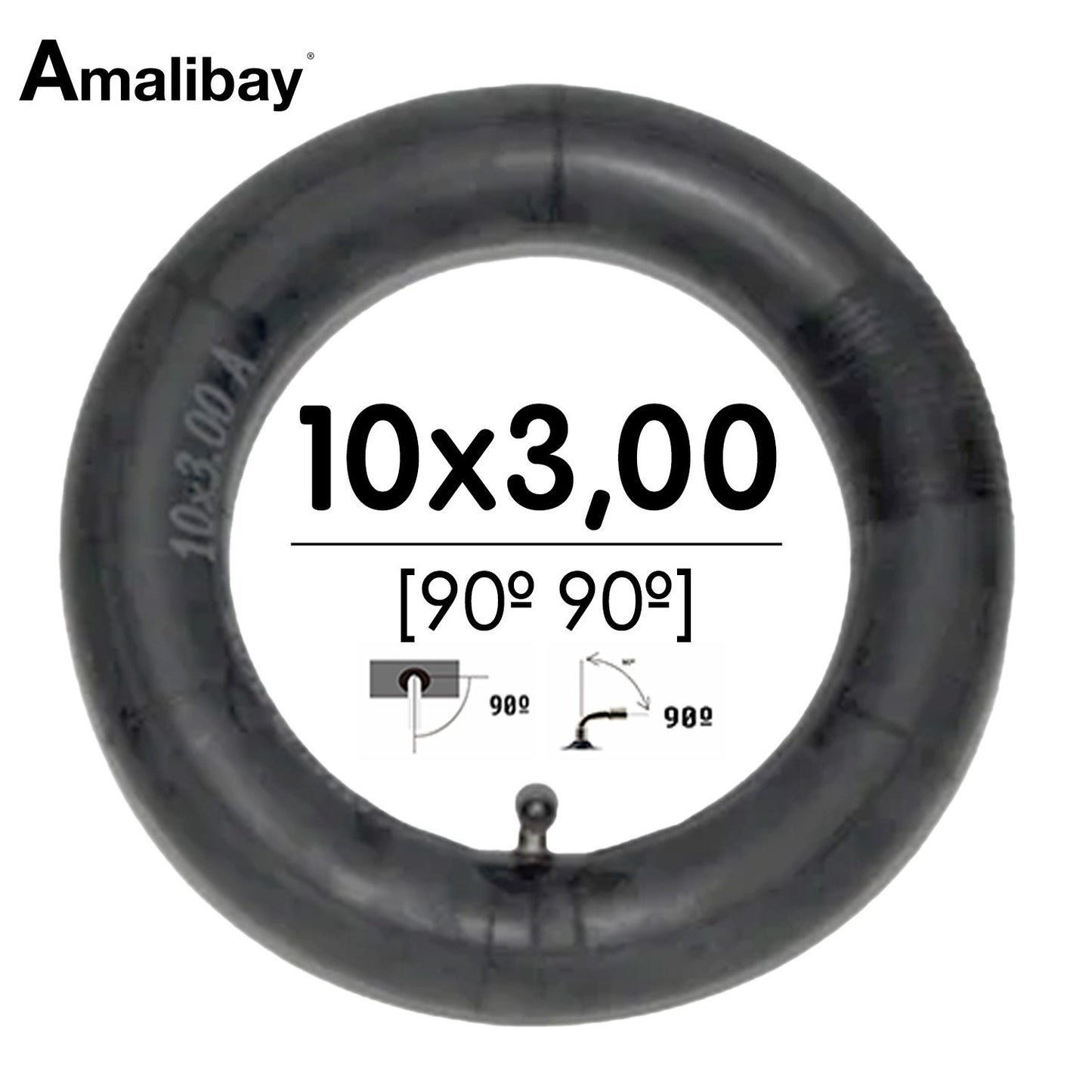 Cámara de aire 10x3 - 255x80 (válvula 90º 90º) - Premium