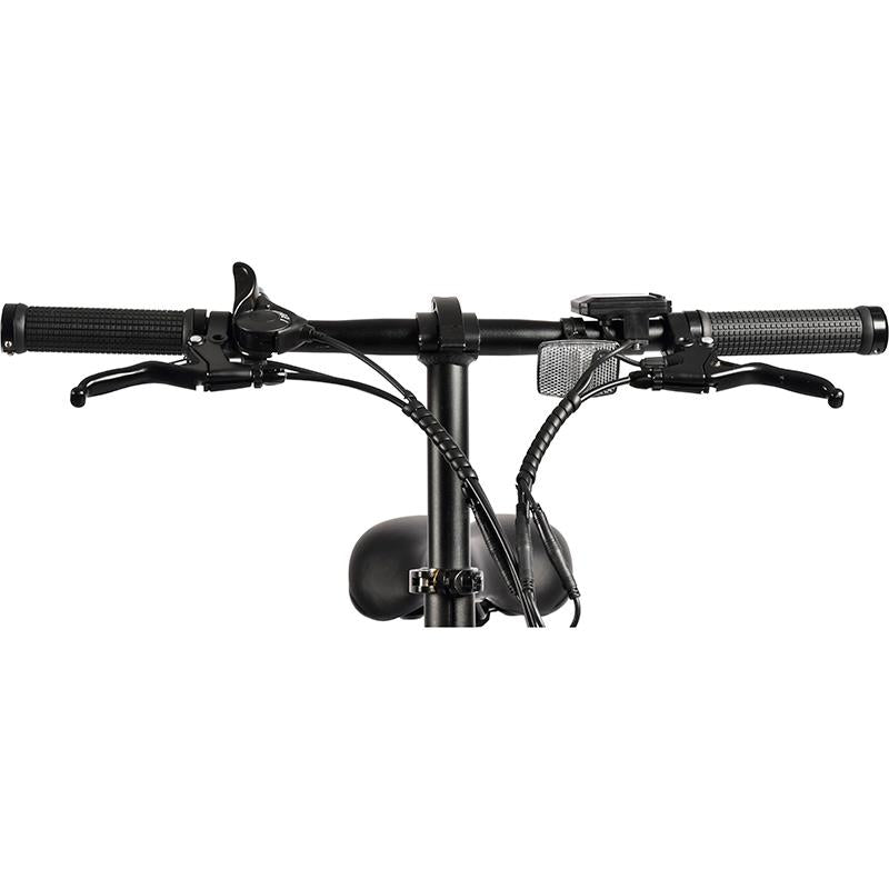Bicicleta eléctrica plegable Sirio negra 20" con frenos de disco