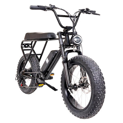 Fat ebike eléctrica M20X negra 20" con frenos de disco
