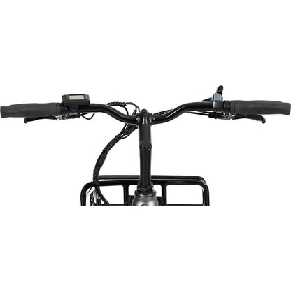 Bicicleta eléctrica urbana Antares azul 700C con marco de aluminio y frenos de disco