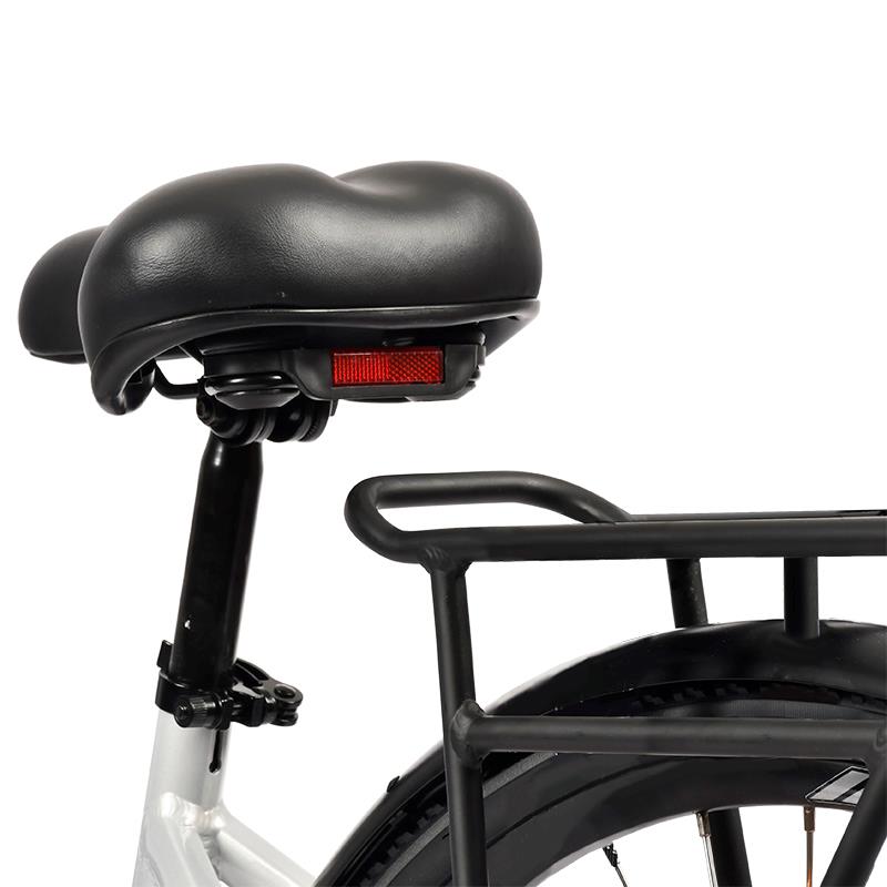 Bicicleta eléctrica urbana Arturo verde 700C con marco de aluminio y frenos de disco