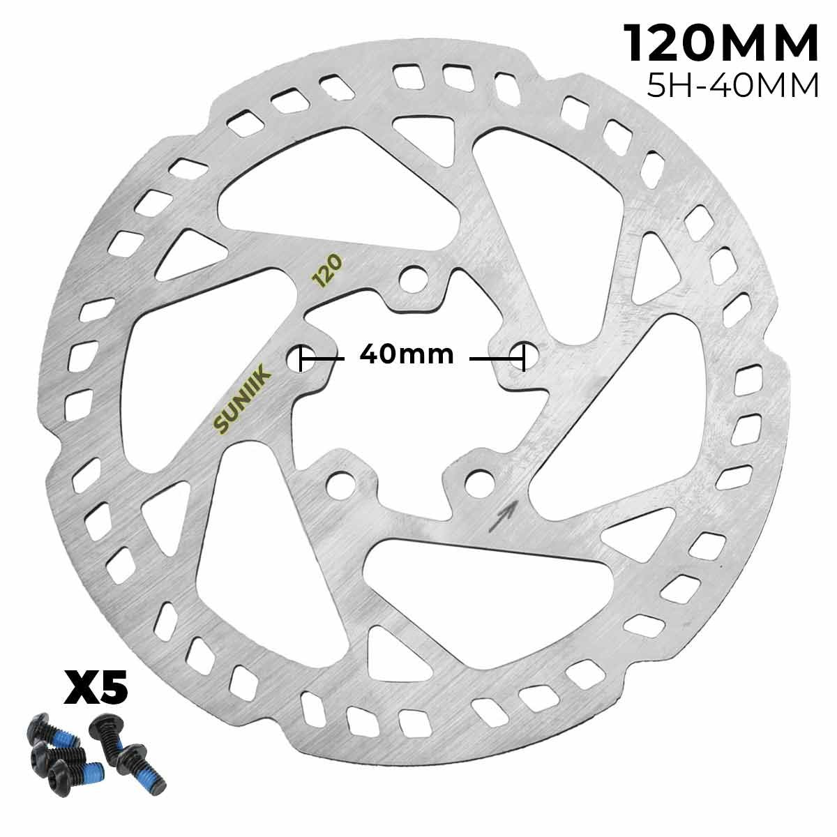 Disco de freno 120mm para Xiaomi M365 / 1S / Lite, MI3 - Dentado (5H -40MM)