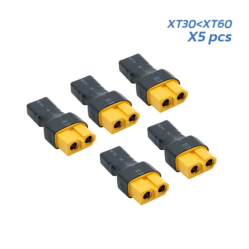Adaptador XT30 macho a XT60 hembra - 5uds