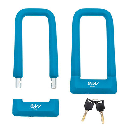 Candado en U de llave EWLK023 azul