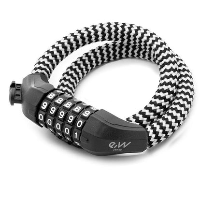 Candado de contraseña EWLK025 funda nylon blanco