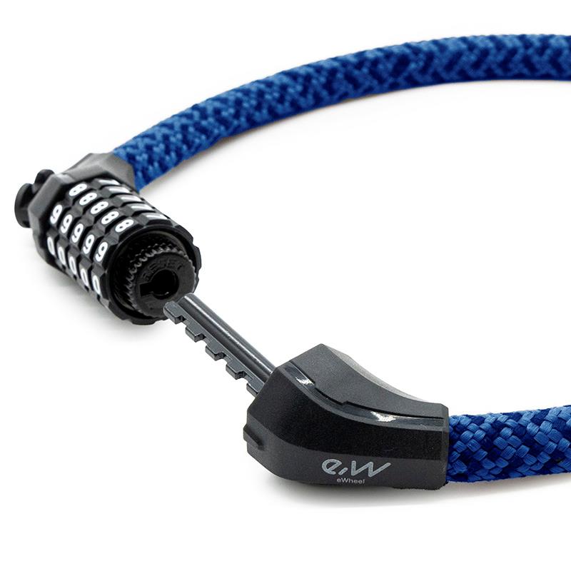 Candado de contraseña EWLK025 funda nylon azul