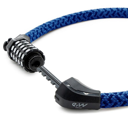 Candado de contraseña EWLK025 funda nylon azul