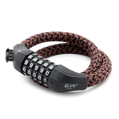 Candado de contraseña EWLK025 funda nylon marrón