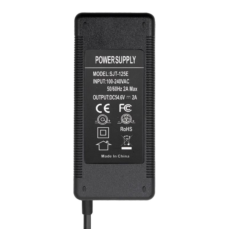 Cargador 48v (salida 54,6v) 2A conector DC 5,5x2,5mm