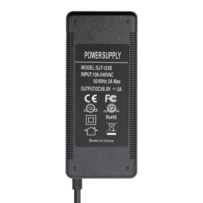 Cargador 52V (salida 58,8v) 2A con conectores DC/GX16/GX12/XLR
