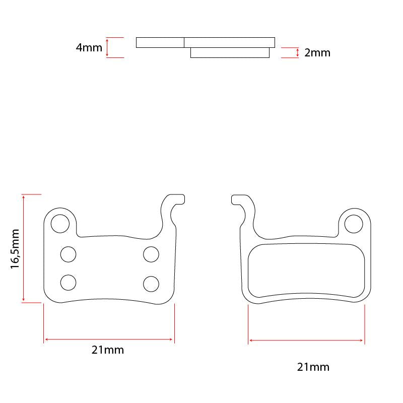 RS001-R pastilla resina para pinza xtech - 20 juegos