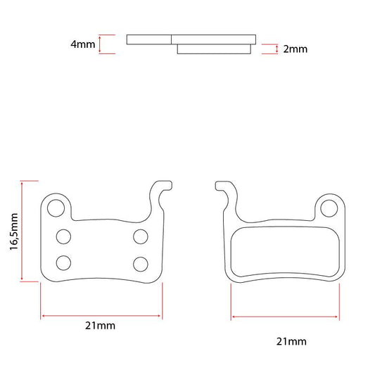 RS001-R pastilla resina para pinza xtech - 20 juegos