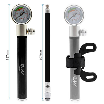 Inflador manual con manómetro EWAP-006 negro