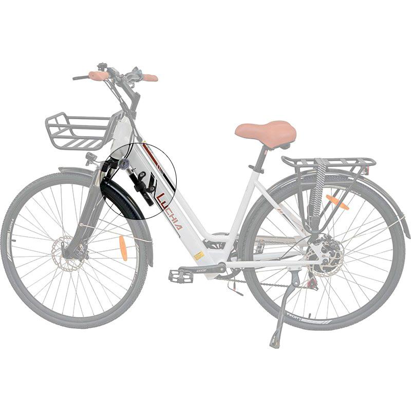 Inflador manual con manómetro EWAP-006 negro
