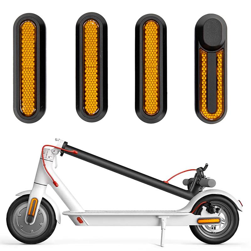 Catadióptrico negro con reflector amarillo para Xiaomi pack de 10