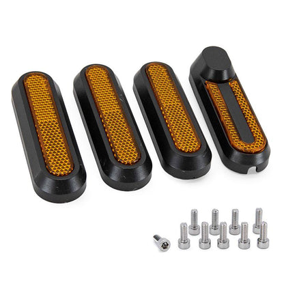 Catadióptrico negro con reflector amarillo para Xiaomi pack de 10