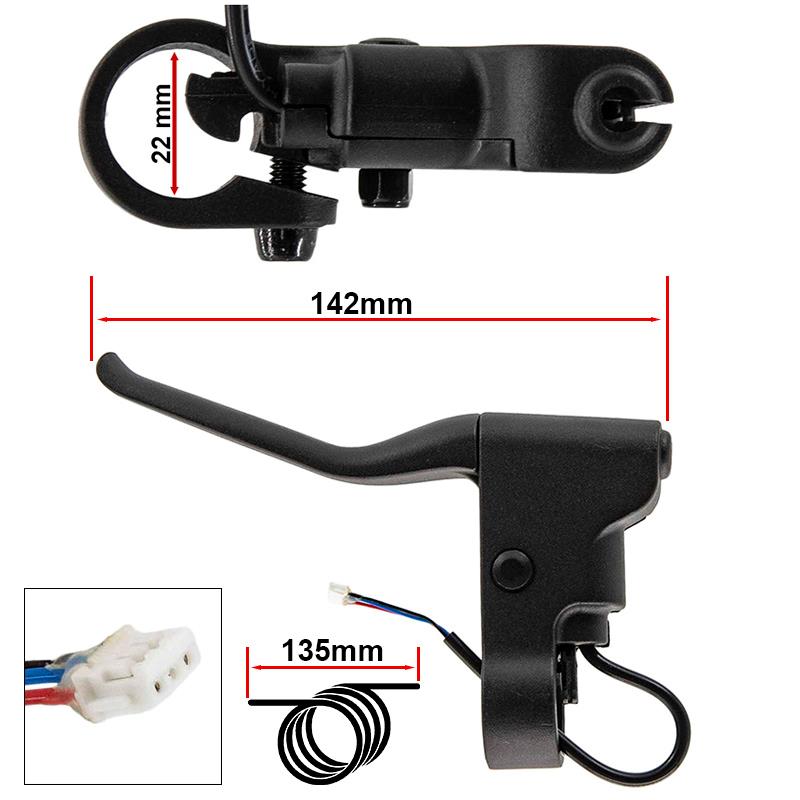 Maneta de freno con hall sin tensor L para Xiaomi - Conector JST ZH - 10uds