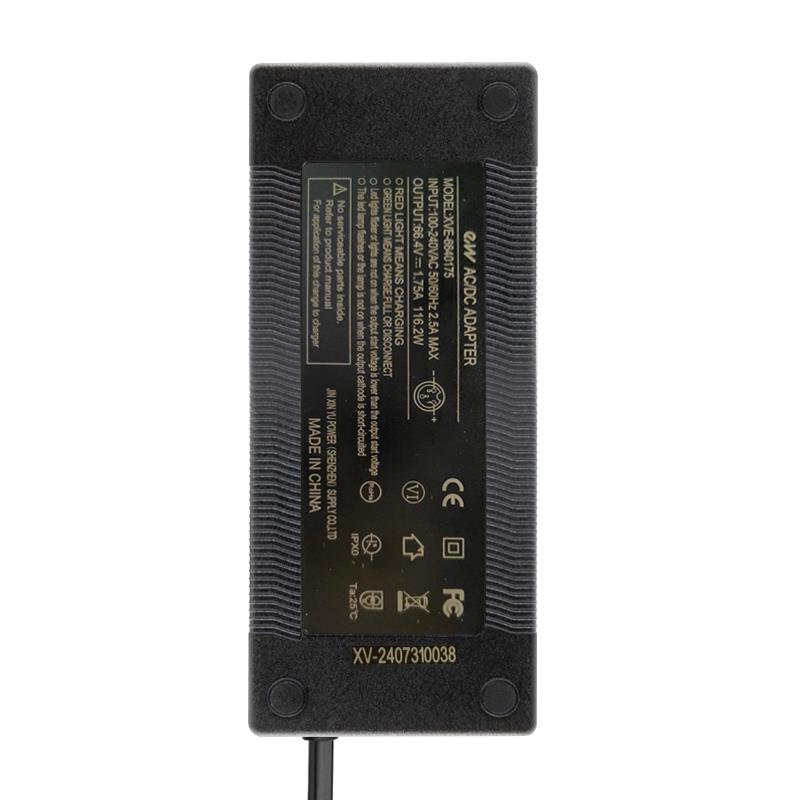 Cargador premium 60v (salida 66,4v)  2A conector Gx16 [Ewheel]