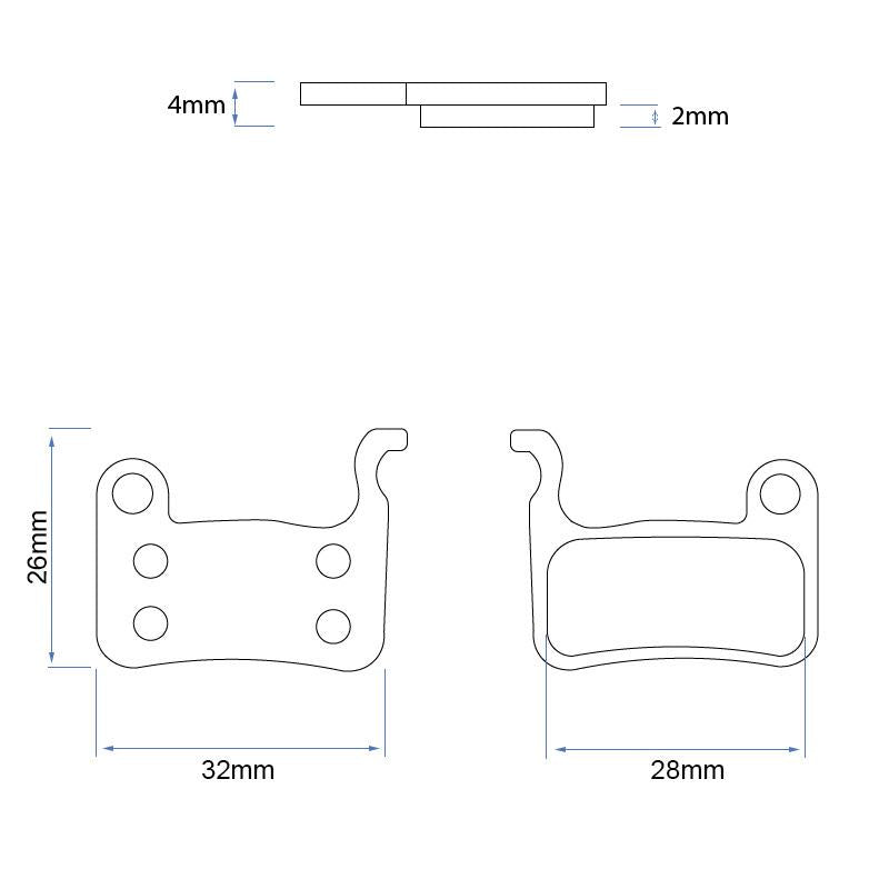 RS001-R pastilla resina para pinza xtech [Ewheel] - 2 juegos