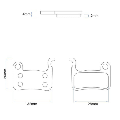 RS001-R pastilla resina para pinza xtech [Ewheel] - 2 juegos