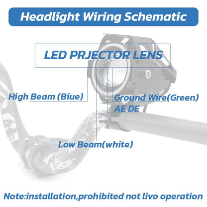 Faro led U7 12-80V blanco
