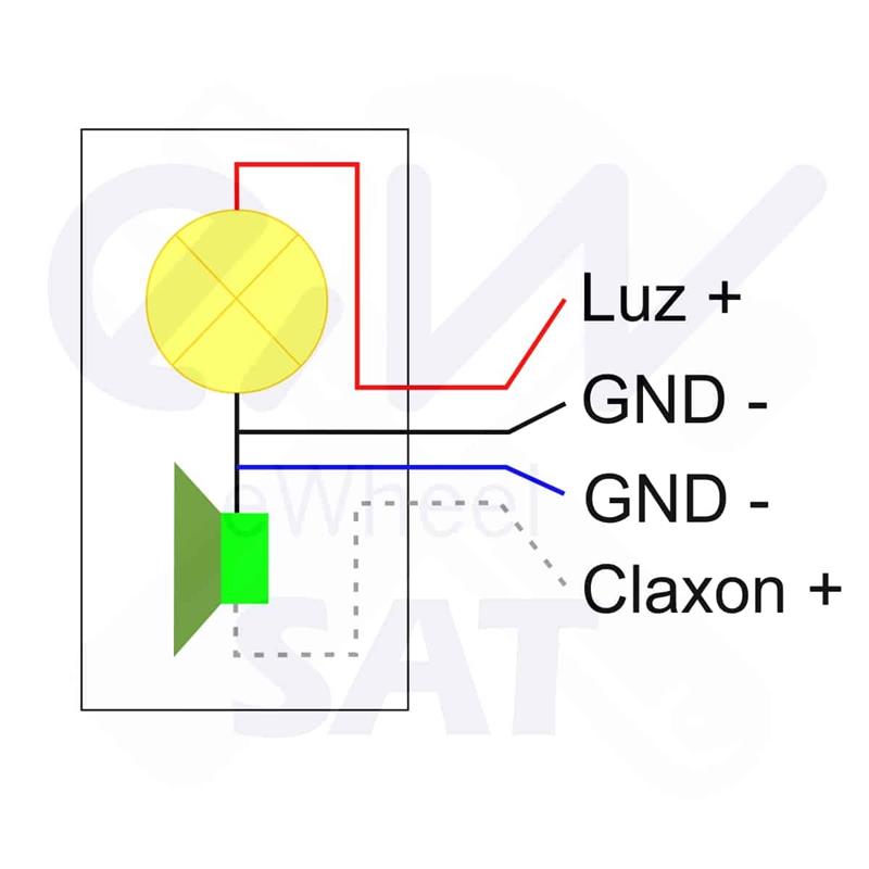 Faro led con claxon blanco 36V-60V con conector SM