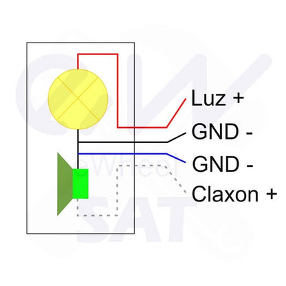 Faro led con claxon blanco 36V-60V con conector SM