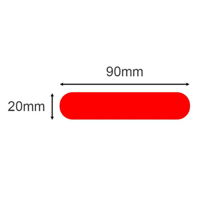 Pegatinas reflectantes 90x20mm rojas - 20uds