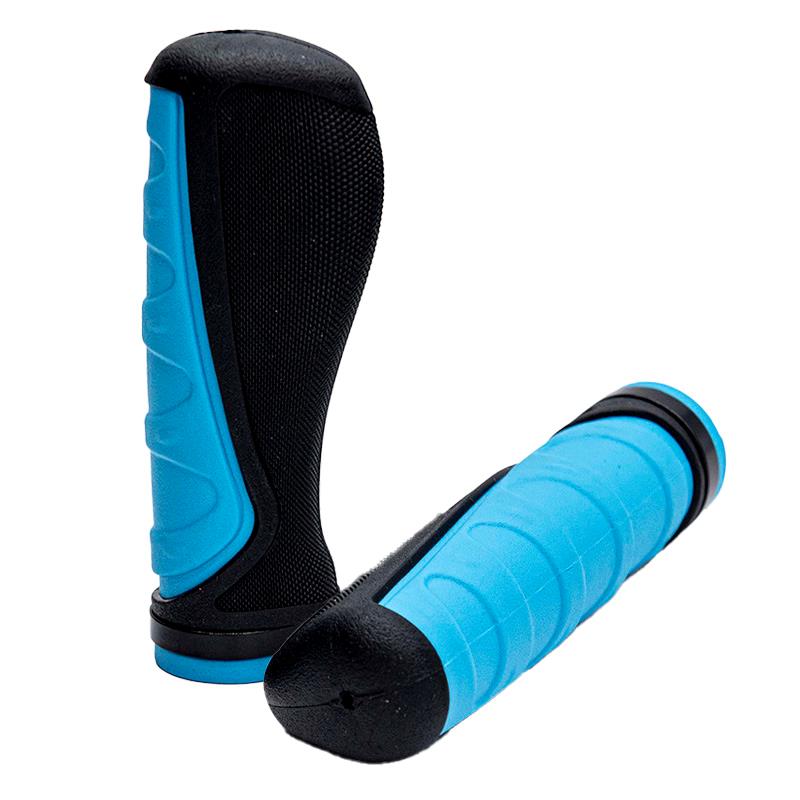 Puños de silicona ergonómicos con bloqueo azules - 2 uds
