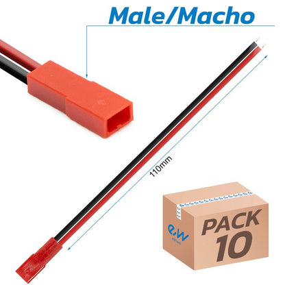 Conector JST con cable - 10 MACHO