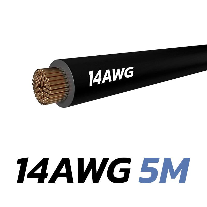 Cable negro 14 AWG - 5M