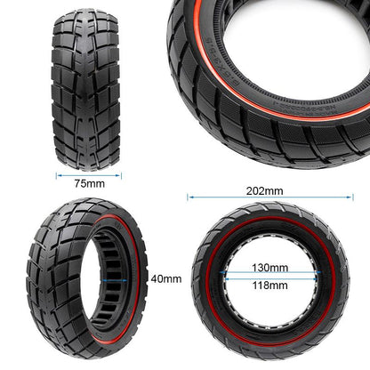 Rueda maciza ultraligera offroad 8,5x3-5,5 - linea roja [Ewheel]
