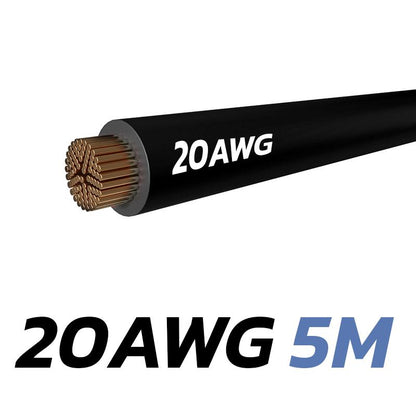 Cable negro 20 AWG - 5M