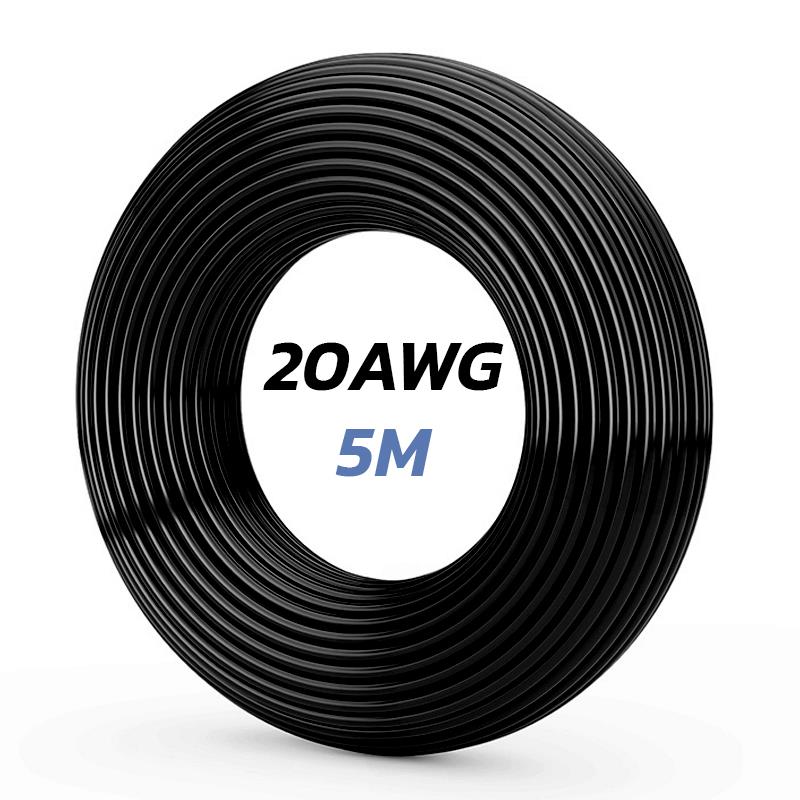 Cable negro 20 AWG - 5M