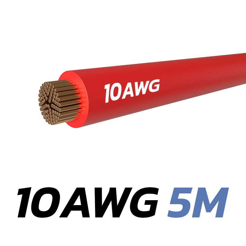 Cable rojo 10 AWG - 5M
