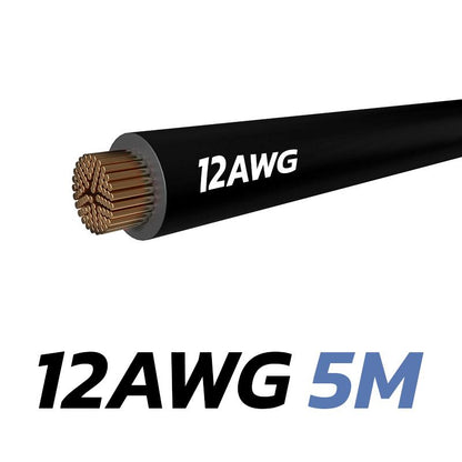 Cable negro 12 AWG - 5M