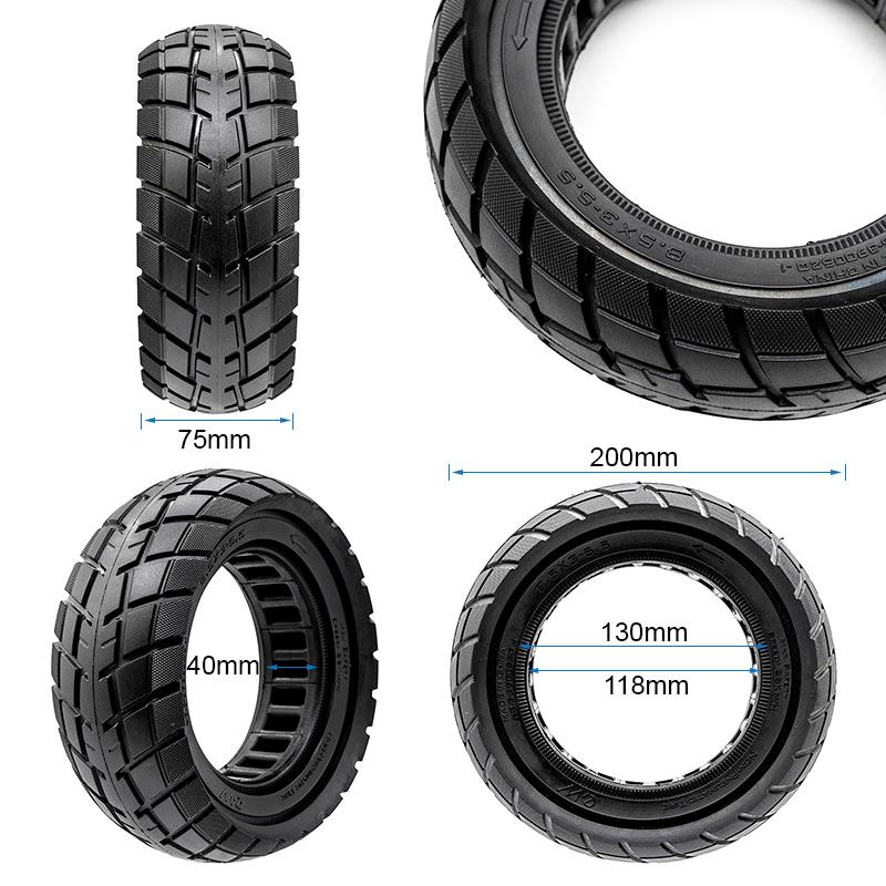 Rueda maciza ultraligera offroad 8,5x3-5,5 - linea negra [Ewheel]