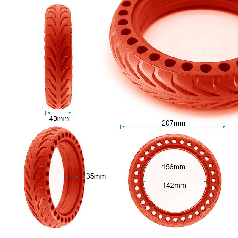 Rueda maciza perforada 8,5x2-6,1/B34 - rojo