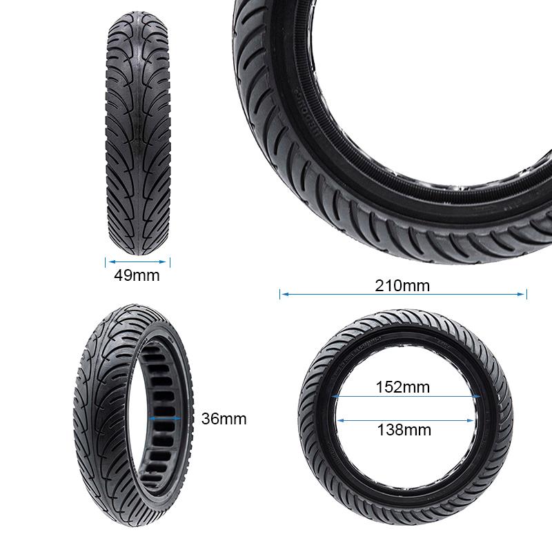 Rueda maciza ultraligera 8,5x2-6,1/B34 - línea negra [Nedong]