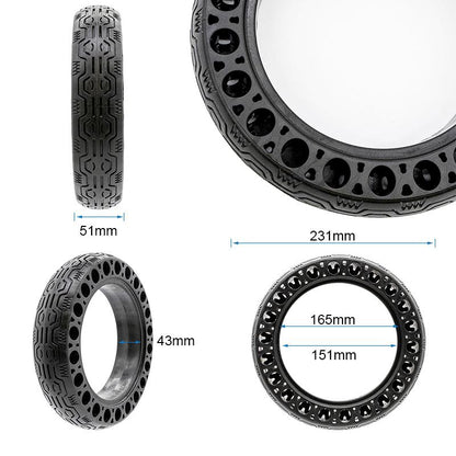 Rueda maciza perforada 60/70-6,5/B44 (10x2,5-6,5) para Ninebot G30