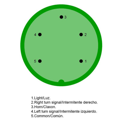 Botonera para luz y claxon