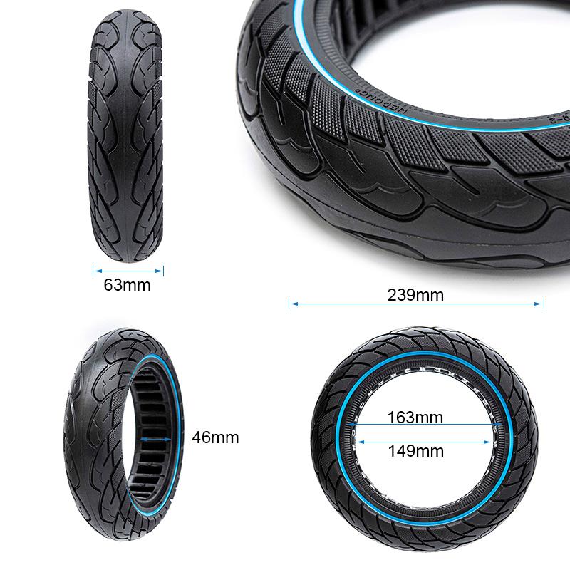 Rueda maciza ultraligera 10x2,5-6,5/B44 - línea azul [Nedong]