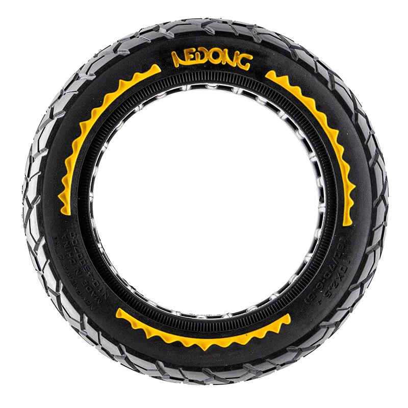 Rueda maciza ultraligera offroad 10x2,5/B44 - amarillo [Nedong]