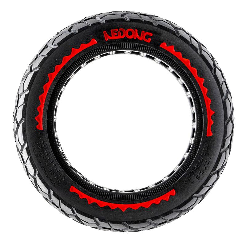 Rueda maciza ultraligera offroad 10x2,5/B44 - rojo [Nedong]